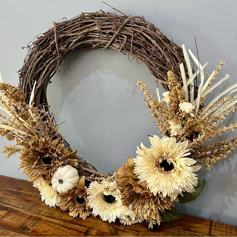 Rustic Fall Floral Wreath